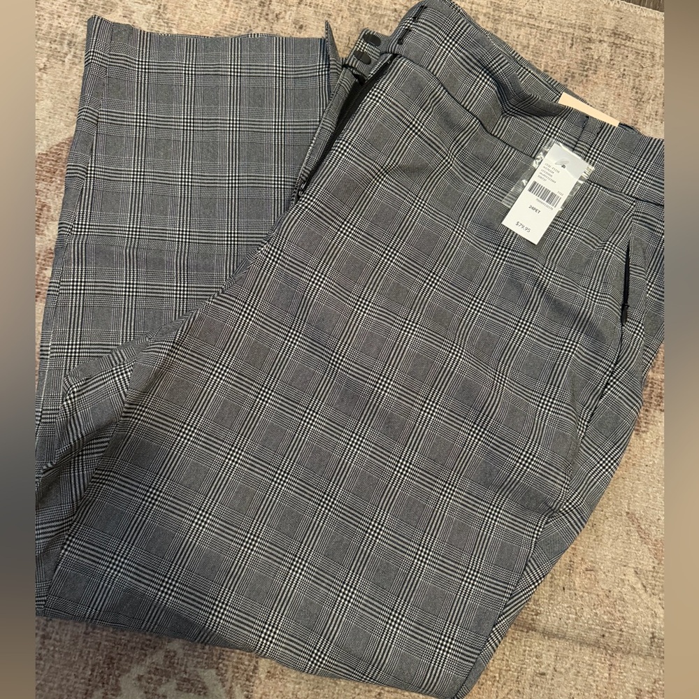 Lane Bryant Gray Plaid Ankle Pants
